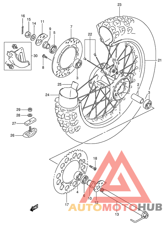 Rear wheel complete assy