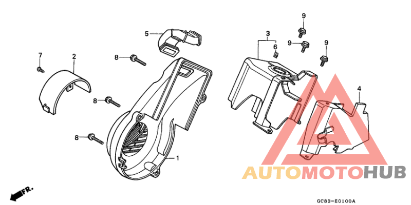 Fan cover/shroud/ air guide cover