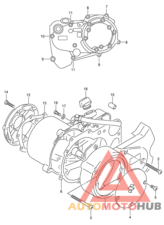 Crankcase cover ass`y  (v