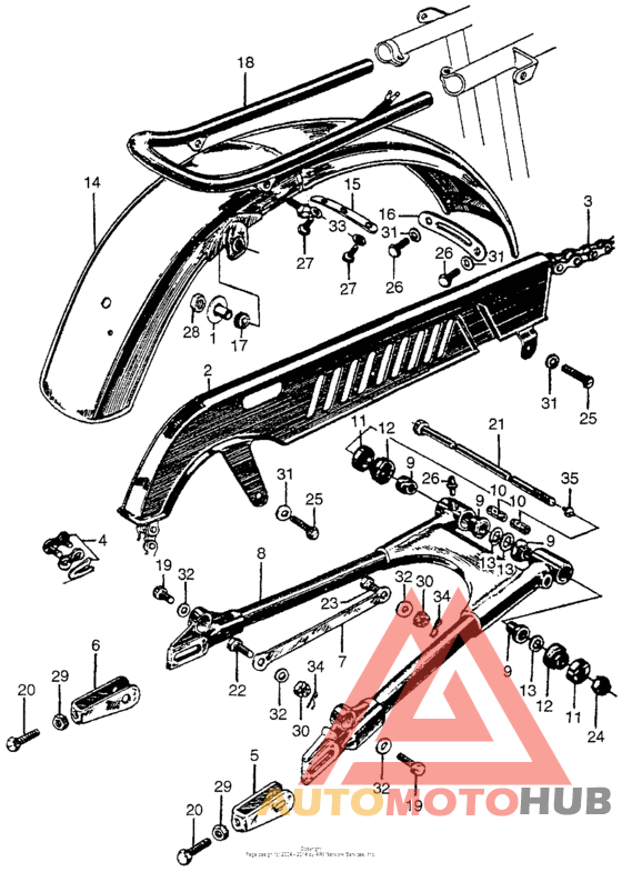 Swingarm + rear fender