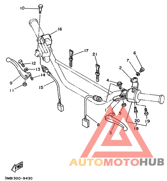 Handle switch. lever