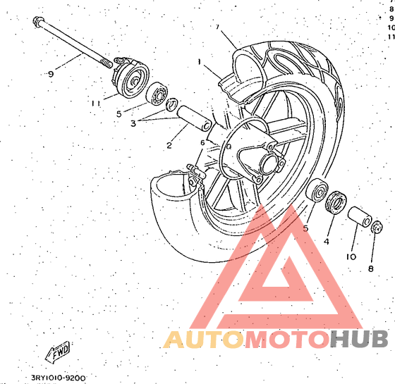 Переднее колесо