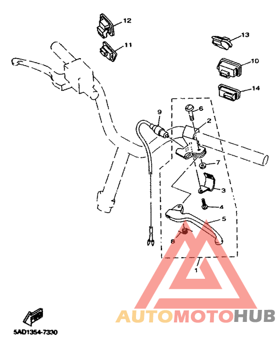 Handle switch. lever