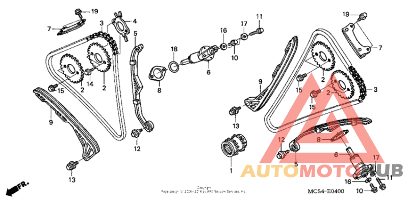 Cam chain + tensioner