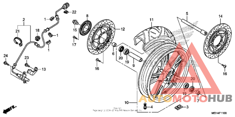 Переднее колесо
