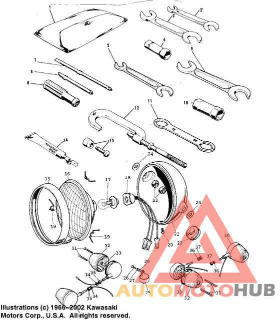 Owner tools/optional parts