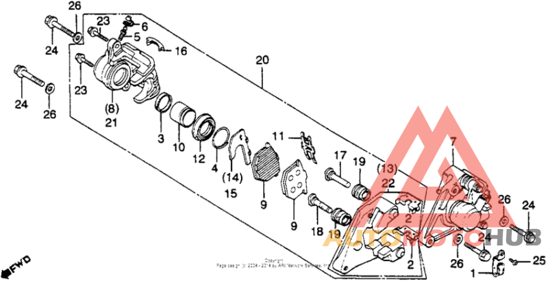 Front brake caliper 80-81