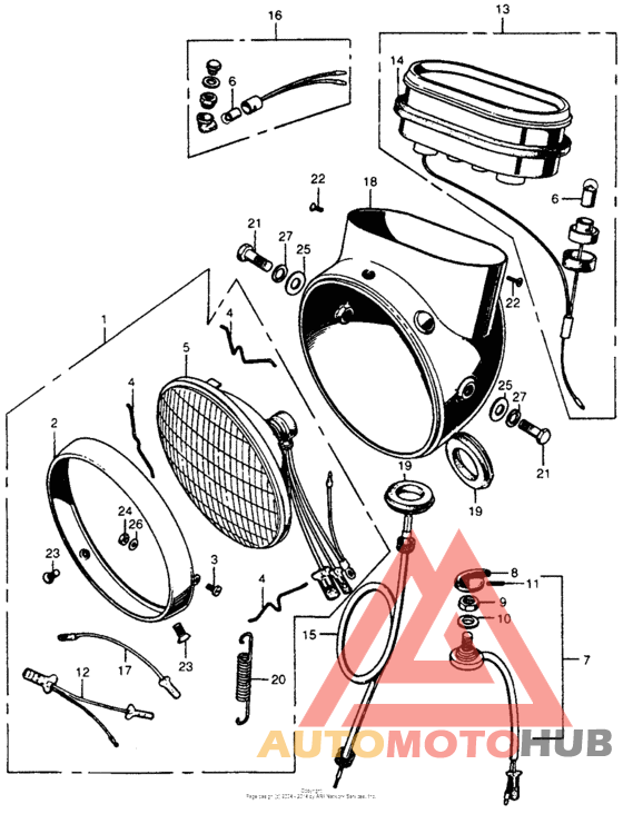 Headlight + speedometer
