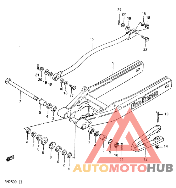 Rear swinging arm model d