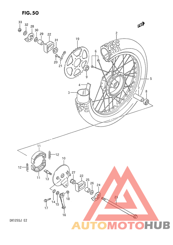 Rear wheel complete assy