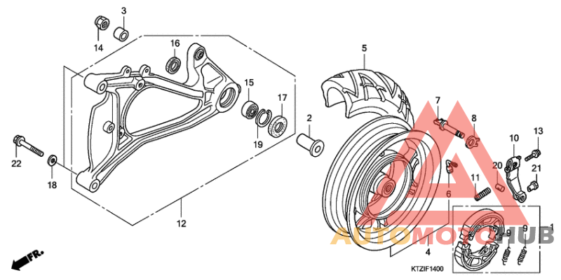 Rear wheel/swingarm
