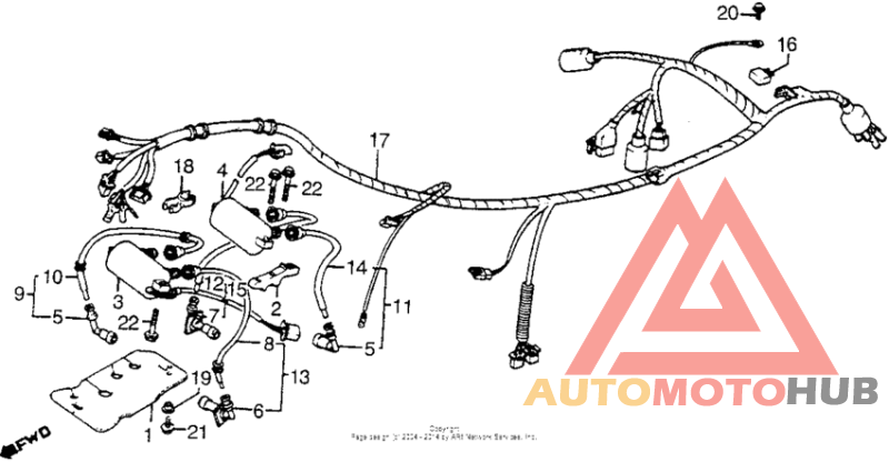Wire harness + ignition coil + rectifier