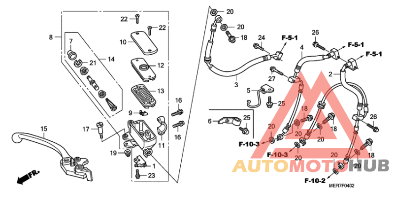 Fr. brake master cylinder