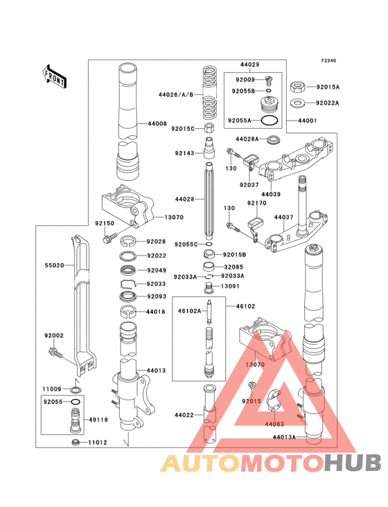 Front fork(1/2)(kx125-h1)