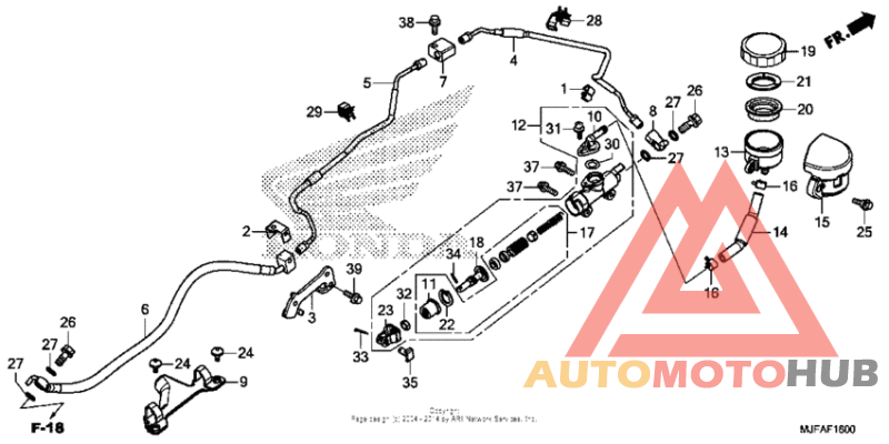Rear brake master cylinder (1)