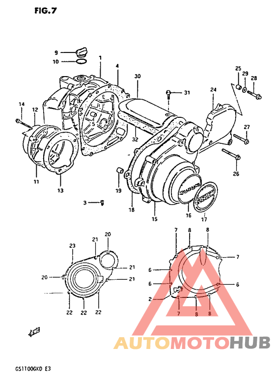 Crankcase cover ass`y  (v