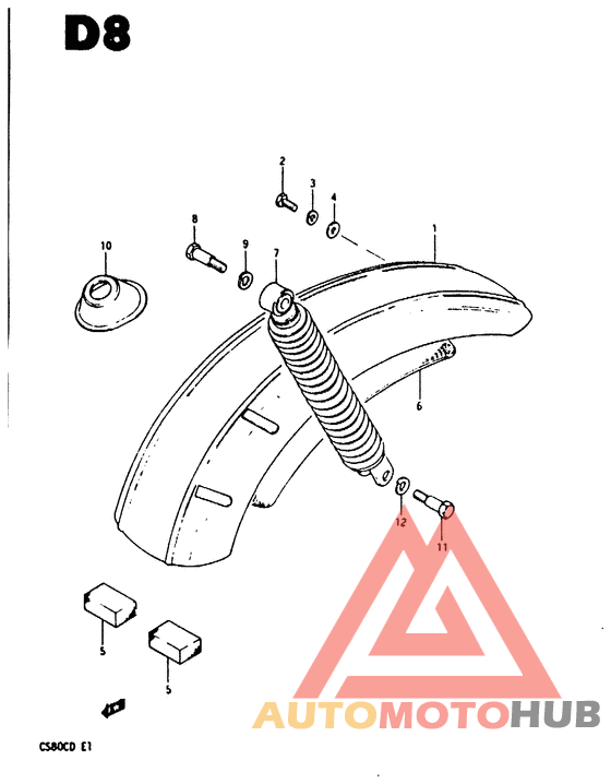 Rear fender - rear shock absorber