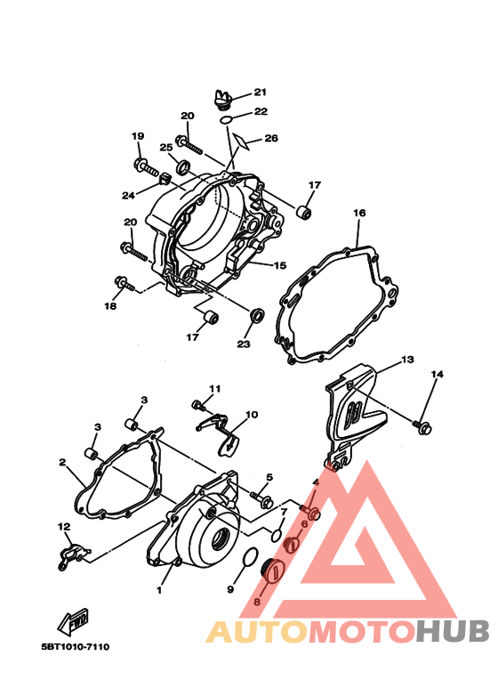 Crankcase cover ass`y  (v