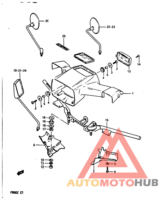 Headlamp housing - handlebar
