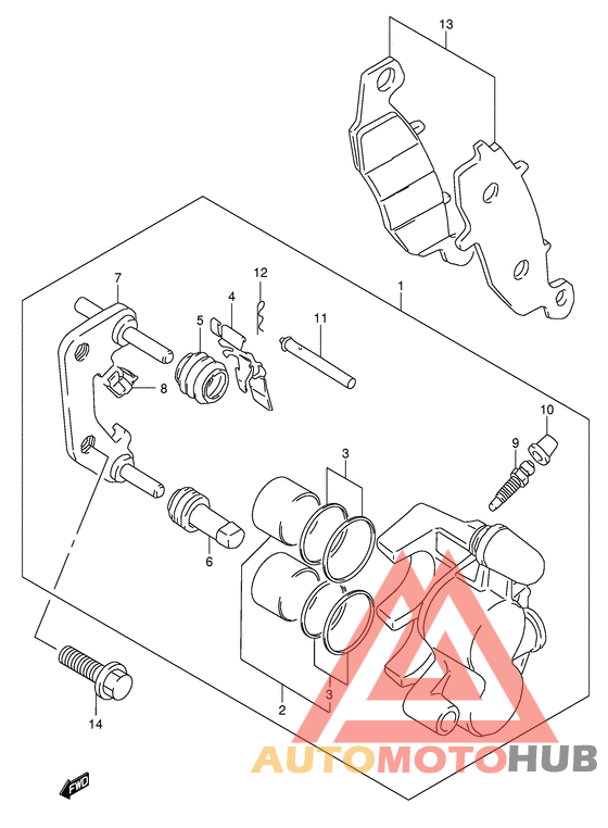Передний суппорт