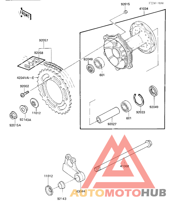 Rear hub/chain