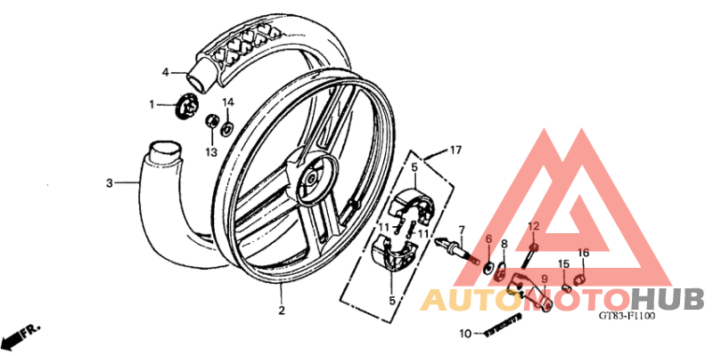 Rear wheel complete assy