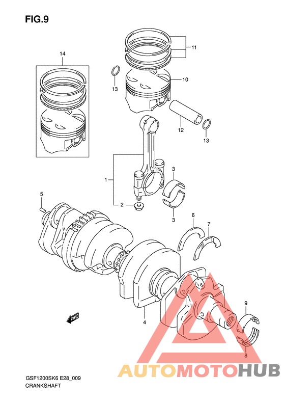 Вал коленчатый