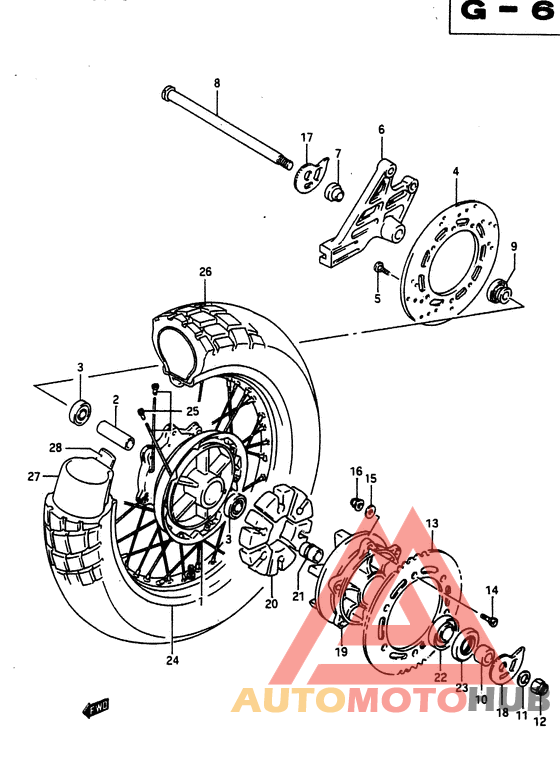 Rear wheel complete assy