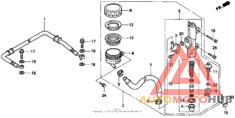 Rr. brake master cyl. 94-96