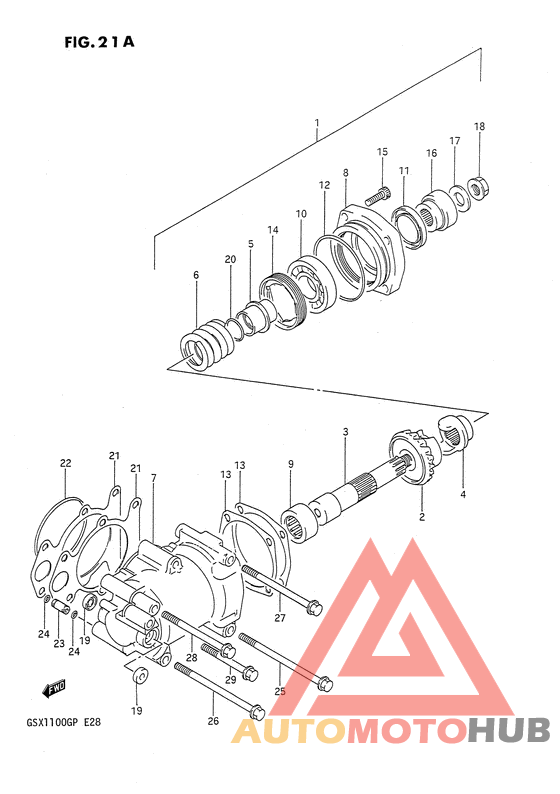 Secondary drive gear
