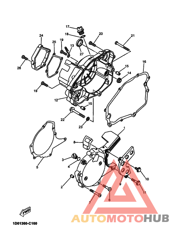 Crankcase cover ass`y  (v