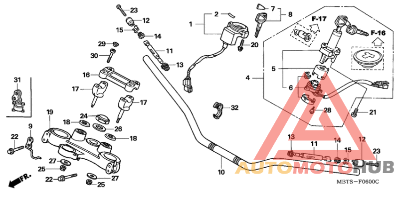 Handle pipe/top bridge