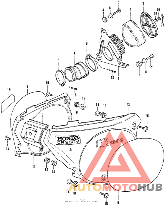 Air cleaner + side cover m