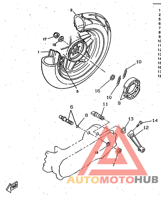 Переднее колесо