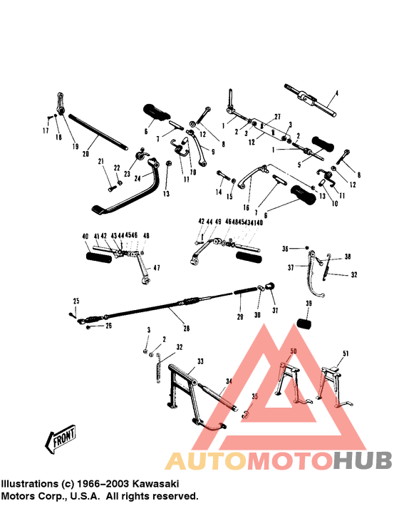 Footrests/stands/brake pedal