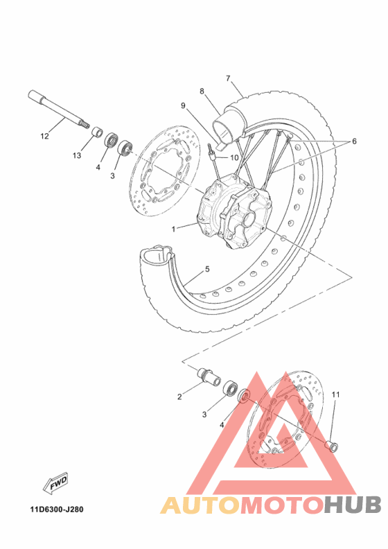 Переднее колесо