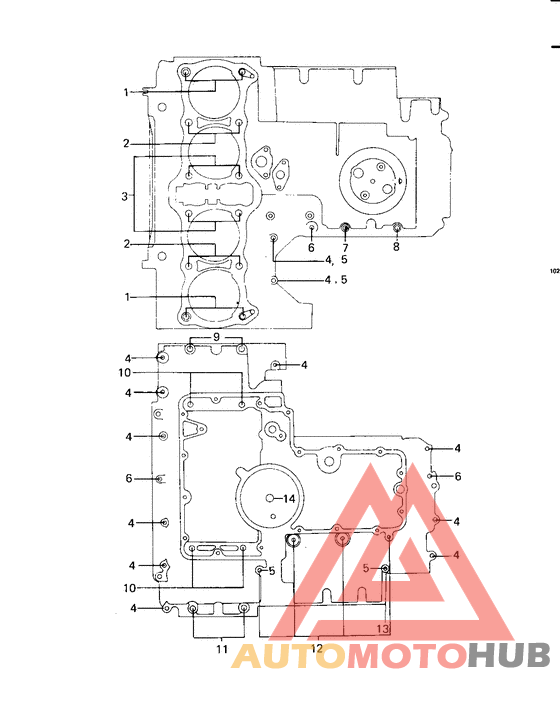 Crankcase bolt & stud pattern