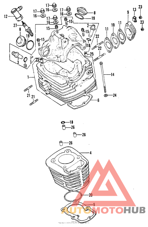 Cylinder + cylinder head 76