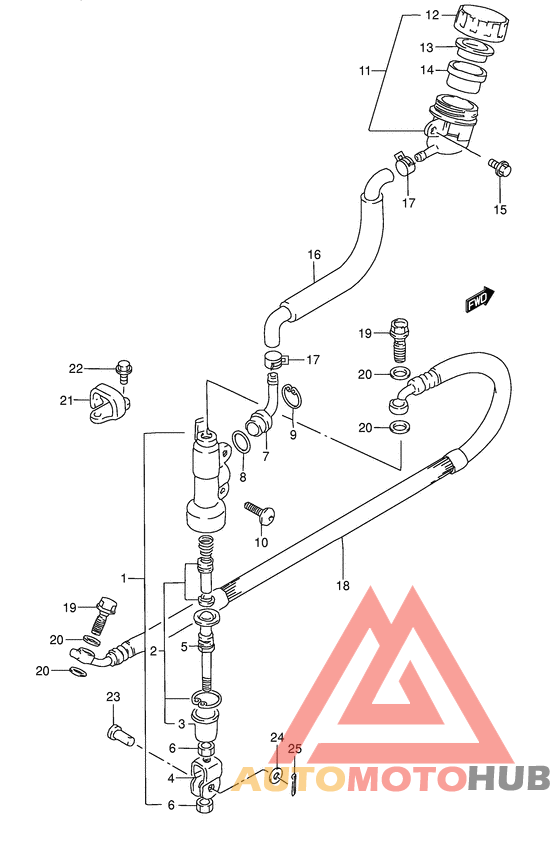 Задний тормозной цилиндр