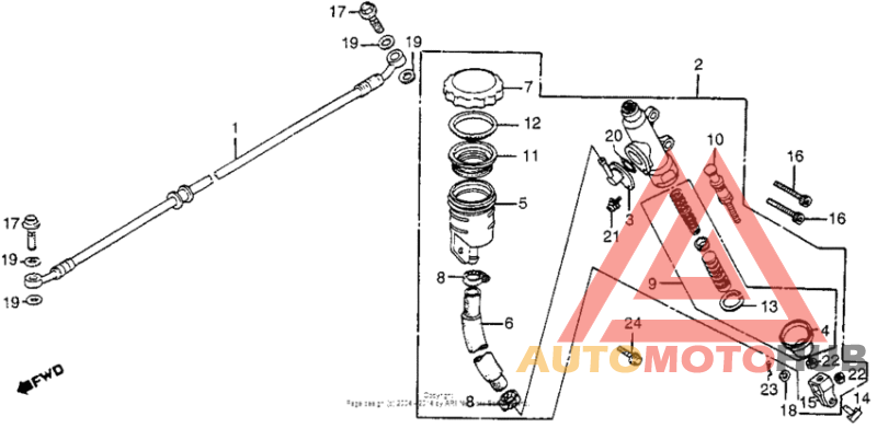 Rear brake master cyl.