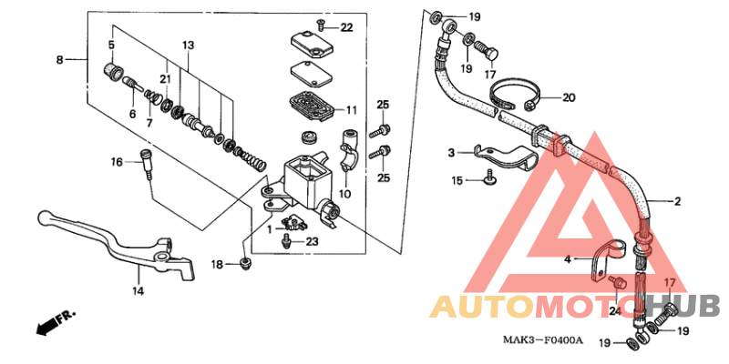 Fr. brake master cylinder