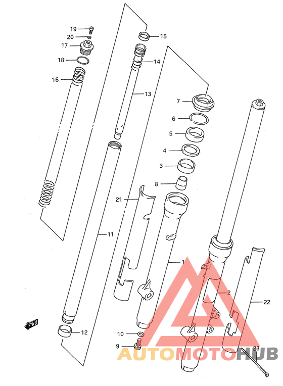 Вилка передней оси