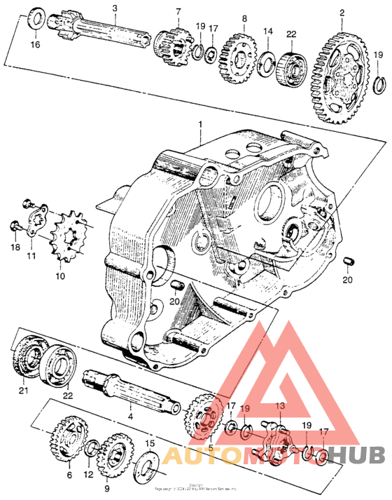 Transmission + left crankcase (1)