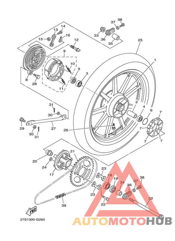 Переднее колесо