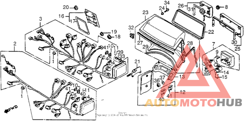 1200i/a fairing wire harness 84-85