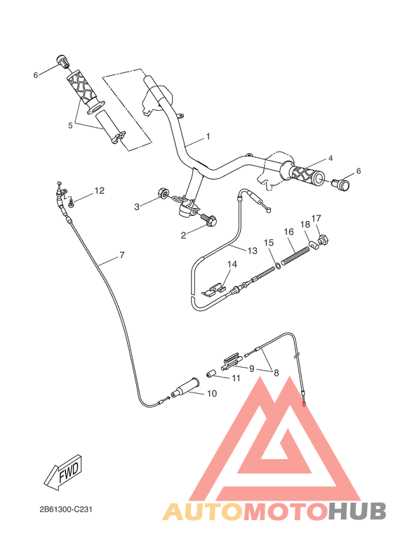 Steering handle & cable