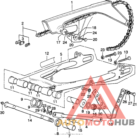 Swingarm + drive chain k
