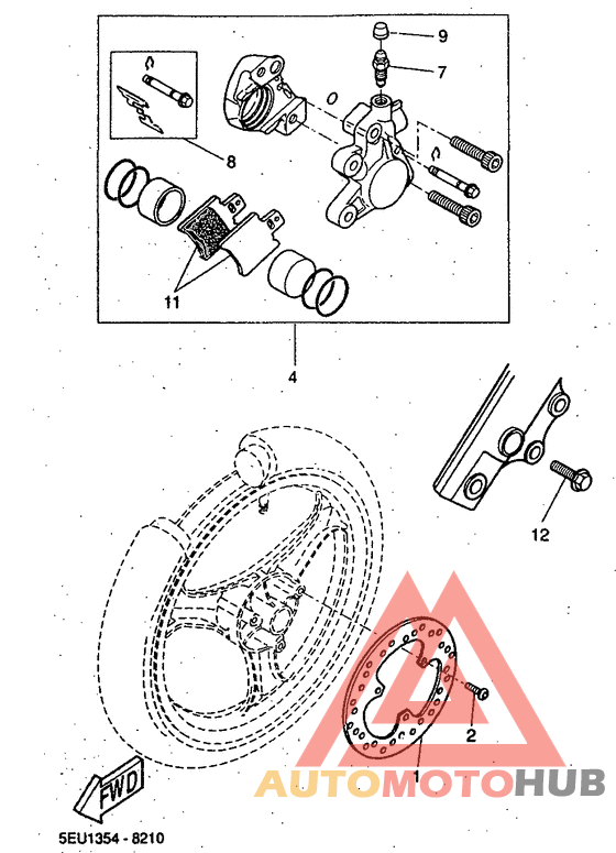 Front brake. caliper