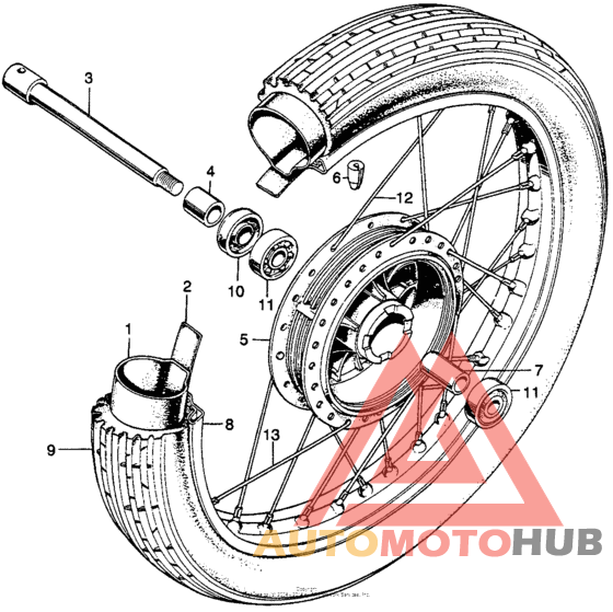 Переднее колесо