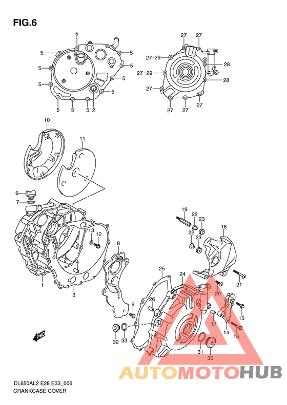 Crankcase cover ass`y  (v